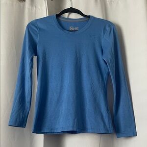 Nike Womens' Long Sleeve Dri-FIT Shirt - Light Blue